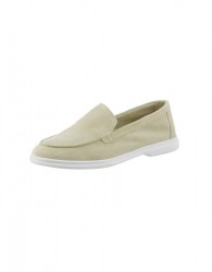 Kožené semišové slipper topánky HEINE, pieskové