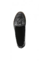 Kožené slipper topánky Andrea Conti, čierno-strieborné #3