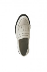 Kožené slipper topánky HEINE,biele #4