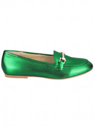 Kožené topánky Heine, zelená-metalická #2