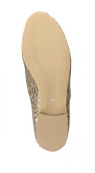 Kožené topánky s Cut-Out výrezmi Heine, zlatej farby #5