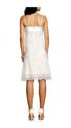 Krátke biele šaty s čipkou APART #1