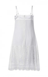 Krátke biele šaty s čipkou APART #3