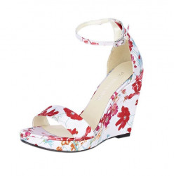 Kvetinové sandále na platforme