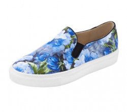 Kvetinové slippery Heine modré