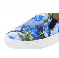 Kvetinové slippery Heine modré #7