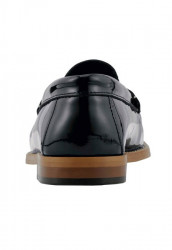 Lakované kožené slipper topánky HEINE, čierne #5