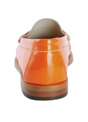 Lakované kožené slipper topánky HEINE, oranžové #5