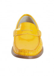 Lakované kožené slipper topánky HEINE, žlté #3