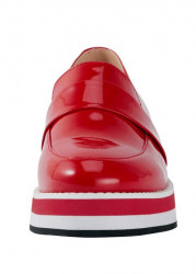 Lakované kožené topánky s platformou HEINE, červené #4