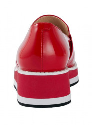 Lakované kožené topánky s platformou HEINE, červené #5