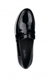 Lakované kožené topánky s platformou HEINE, čierne #3