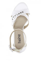 Lakované sandále Heine, biela #3