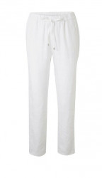 Ľanové nohavice Linea Tesini, biele #1