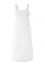 Ľanové šaty Heine, sivo-biele #1