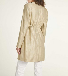 Ľanový krátky kabát Heine, pieskovo-zlatá #3