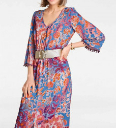 Maxi šaty s kvetinovou potlačou, farebné #1