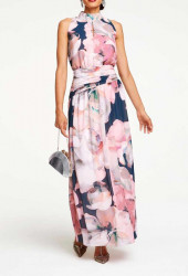 Maxi šaty s kvetinovou potlačou PATRIZIA DINI, farebné