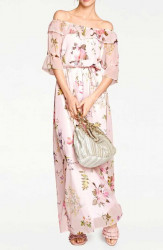 Maxi šaty s kvetinovou potlačou Rick Cardona, ružovo-farebné #2