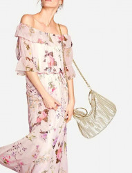 Maxi šaty s kvetinovou potlačou Rick Cardona, ružovo-farebné #4