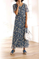 Maxi šaty s kvetovanou potlačou Linea Tesini, farebné