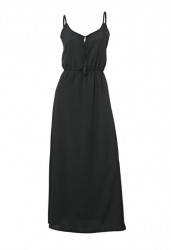 Maxi šaty s ozdobnými strapcami Ashley Brooke, čierne #1