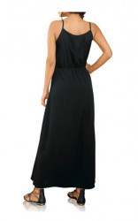 Maxi šaty s ozdobnými strapcami Ashley Brooke, čierne #4