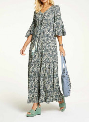 Maxi šaty s paisley potlačou Linea Tesini, farebné #1