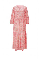 Maxi šaty s potlačou Linea Tesini, koralovo-kremové #1