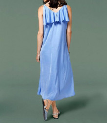 Maxi šaty s volánom Heine B.C., modré #3
