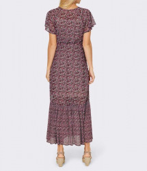 Maxi šifónové šaty s kvetinovou potlačou Linea Tesini, farebné #3