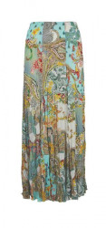 Maxi sukňa s potlačou kvetov a paisley Linea Tesini, farebná #1