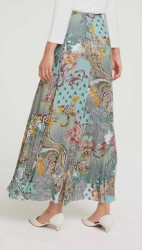 Maxi sukňa s potlačou kvetov a paisley Linea Tesini, farebná #3