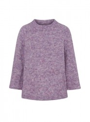 Melírovaný pulóver s trojštvrťovými rukávmi HEINE, fialkový #1
