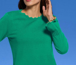 Merino kašmírový pulóver Ashley Brooke, zelený #4