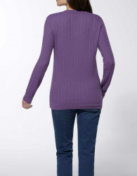 Merino-kašmírový sveter Création L Premium, fialová #3