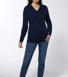 Merino-kašmírový sveter Création L Premium, modrá #2