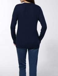 Merino-kašmírový sveter Création L Premium, modrá #3