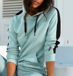 Mikina s klokaním vreckom a kapucňou BENCH, mätová #2