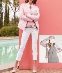 Obojstranná prešívaná krátka bunda HEINE, ružovo-farebná #5