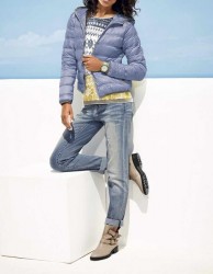 Páperová bunda s kapucňou Heine B.C., modrá #4