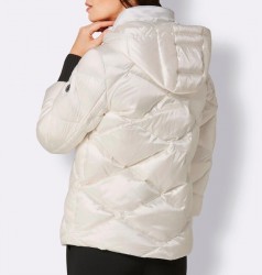 Páperová prešívaná bunda s kapucňou Création L Premium, krémová #3