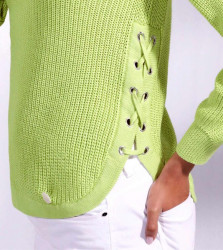Pima bavlnený pulóver Création L Premium, pistáciová #5
