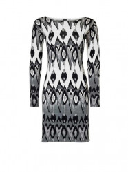 Pletené vzorované šaty Linea Tesini, sivo-farebné #1
