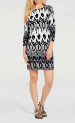 Pletené vzorované šaty Linea Tesini, sivo-farebné #2