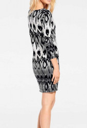 Pletené vzorované šaty Linea Tesini, sivo-farebné #3