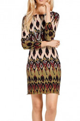 Pletené vzorované šaty Linea Tesini, viacfarebné