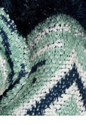 Pletený dlhý sveter, mätovo-modrý #4