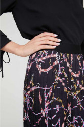 Plisovaná sukňa HEINE, čierno-viacfarebná #4