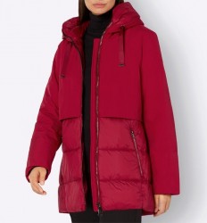 Prešívaná bunda s efektom syntetického páperia Green Goose, červená #2